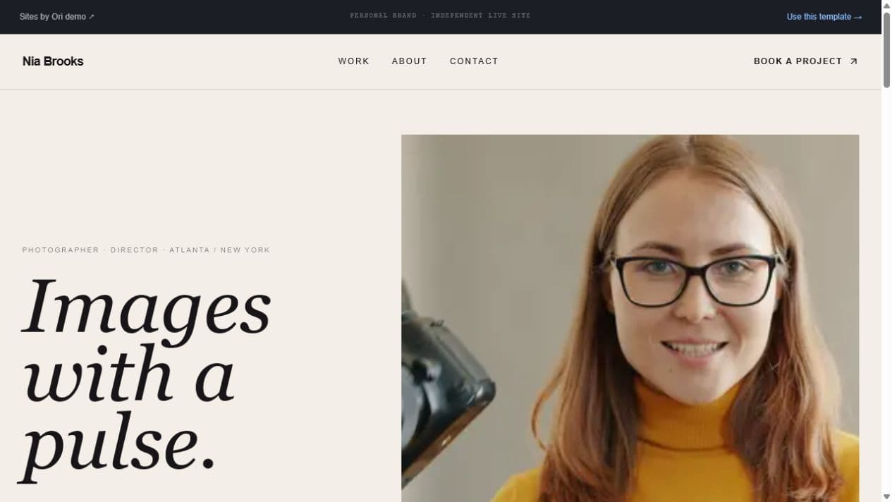 Preview of the Frame / One website direction